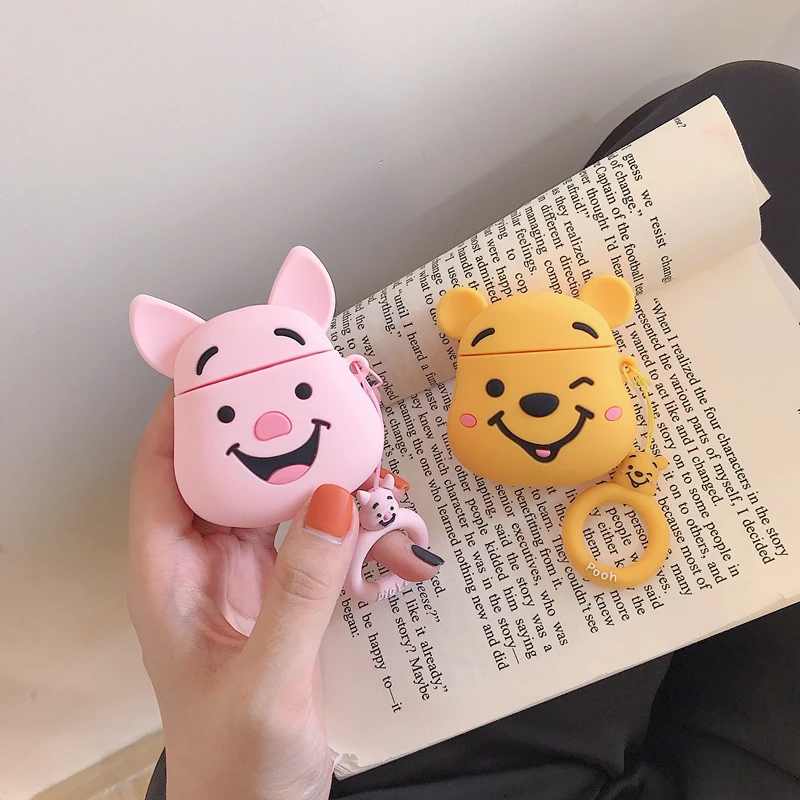 

3D Cute Cartoon Wireless Bluetooth Case For Apple Airpods Earphone Silicone Headphones Cases For Airpods 2 Protective Cover