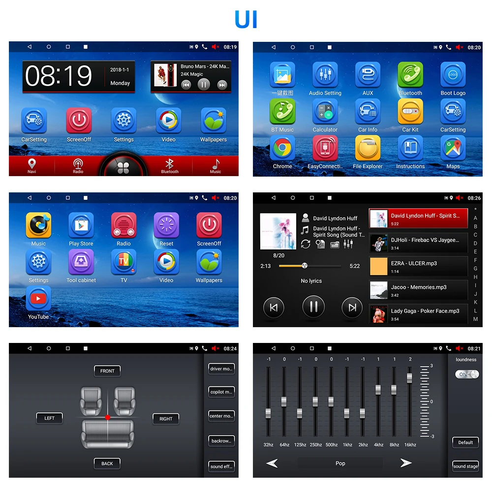 Podofo 2 Din Android 8.1 Auto radio Multimedia Video Player auto Stereo GPS 8 ''Für Renault Sandero