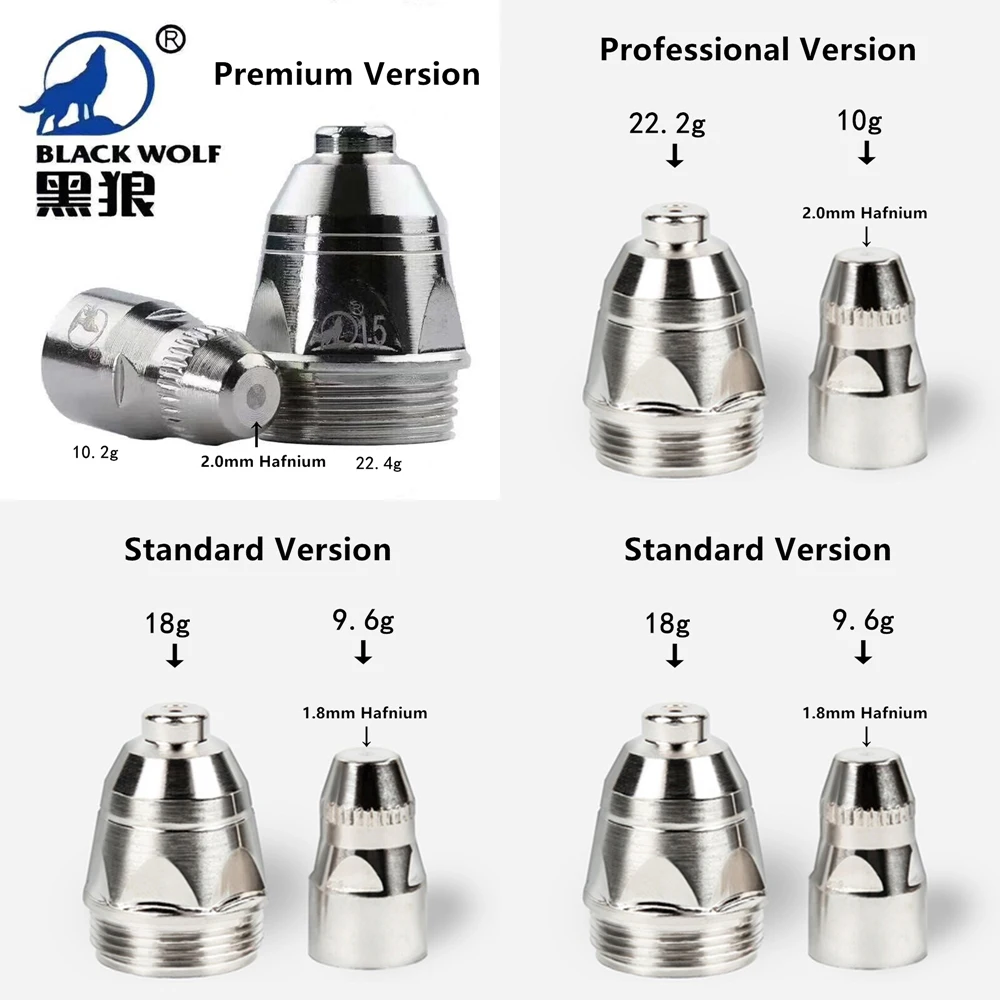 

100pcs P80 Plasma Cutting Torch Consumable Cutting CNC 60A 80A 100A P80 Plasma Torch Tip Electrode Nozzle