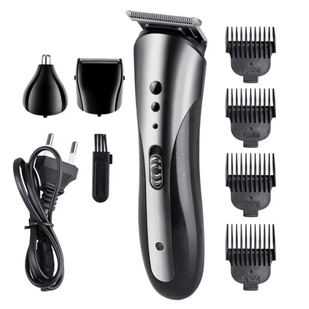 KM-1407-cortadora de pelo multifuncional para hombre, Afeitadora eléctrica profesional recargable para Barba y nariz