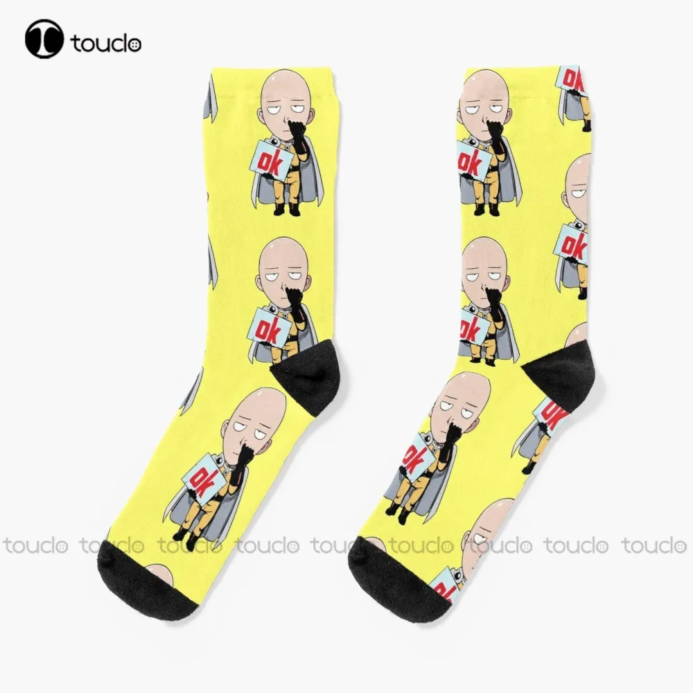 Punch-One-Ok Meme One Anime Ok Oke Man Ok Manga Comic Socks Calzini Da Calcio Calzini Da Uomo Personalizzati Unisex Per Adulti Adolescenti