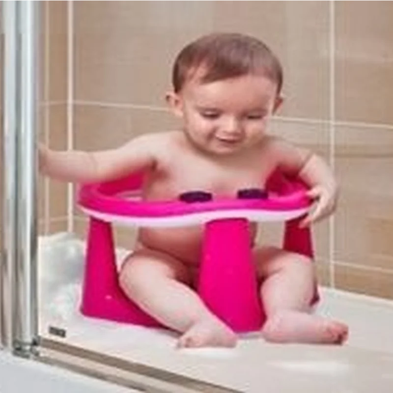 Siège de bain 3 en 1 pour bébé, siège de salle à manger et d'activité pour enfants, anneau de siège, chaise rose