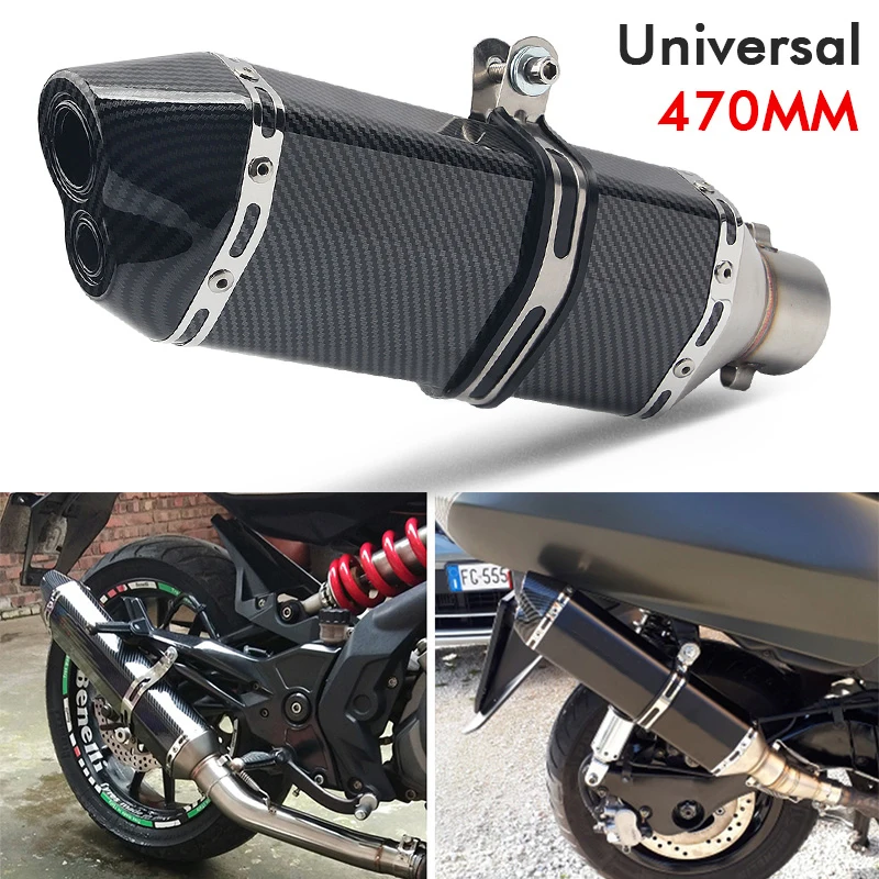 

Slip On 51mm Universal Exhaust Pipe Tips Escape Muffler Tube For Motorcycle ATV