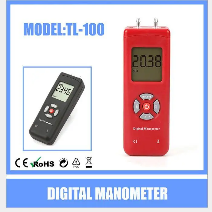 СВЕТОДИОДНЫЙ цифровой манометр измеритель давления воздуха манометры ручной U тип дифференциальный датчик давления