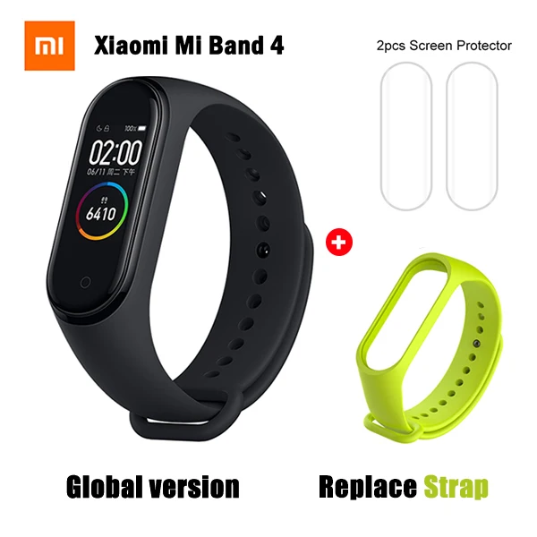 Новейший Xiaomi Mi Band 4 Смарт Miband 4 Браслет Heart Rate Фитнес Музыка Цветной экран 135 мАч Bluetooth 5.0 - Цвет: 10