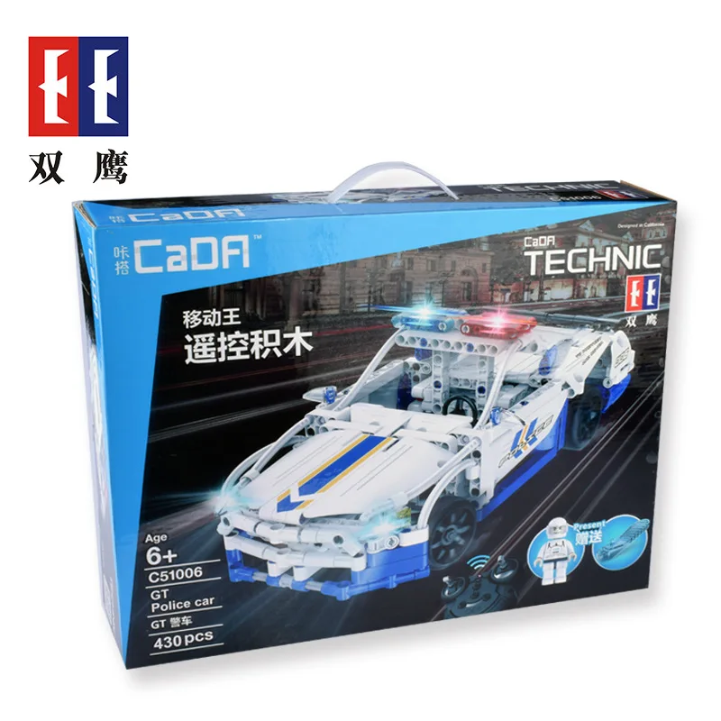 

Double e Click C51006 Science And Technology Series Electric Remote Control Building Blocks GT Police Car Children'S Educational