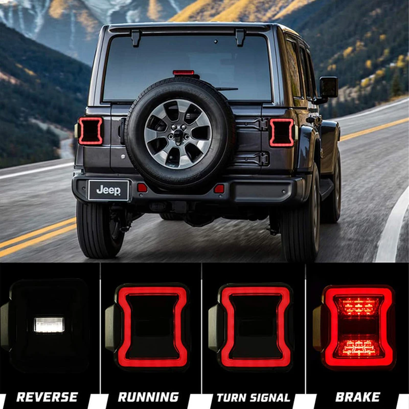 2019 Newest US EU Version LED Tail Lamp for Jeep Wrangler JL 2018 Pair Rear Brake Reverse Lights | Автомобили и мотоциклы