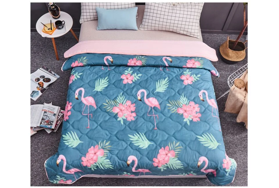 Новое мягкое удобное одеяло с принтом, тонкое одеяло, моющееся детское постельное белье для взрослых, постельные принадлежности для дома