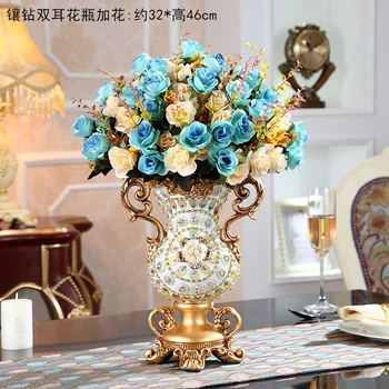 

Vintage European Ceramic Vase Art Luxury Creative Dining Table Vase Crafts Living Room Decor Decoracion Hogar Home Decor DA60HP