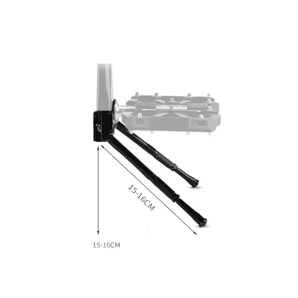 Lightweight Bicycle Kickstand Aluminum Alloy Sturdy Brace Parking Rack Foot Support Adjustable Easy Install Outdoor Crank Parts