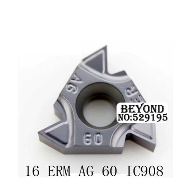 10 шт. оригинальный 16 ERM AG 60 IC908 16ER сменный токарный инструмент для резьбы карбида