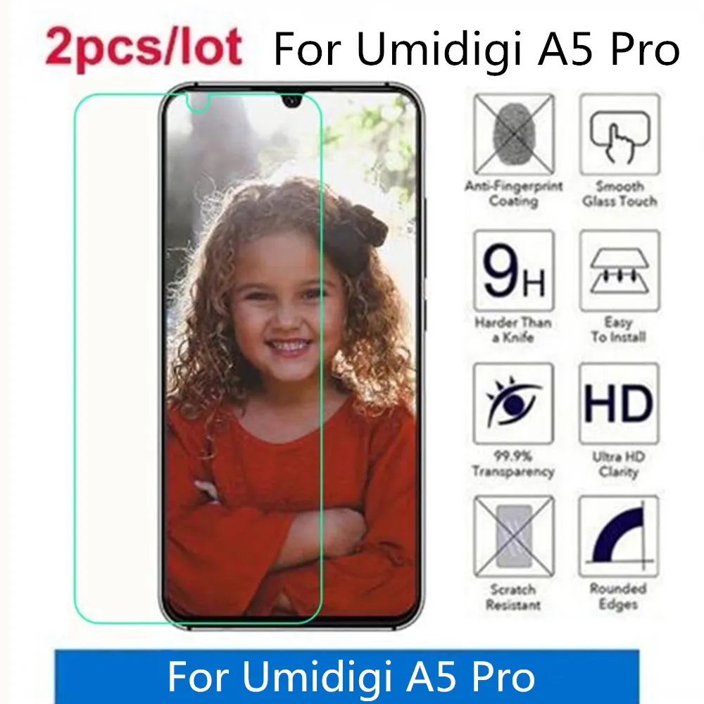 Закаленное стекло для Umidigi A5 Pro 9H 2.5D Премиум Защитная пленка экрана