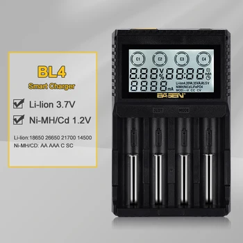 

18650 battery charger 3.7V 18650 21700 lithium 1.2V AA AAA NiMH rechargeable batteries LCD smart charger with DC 12V 2A port