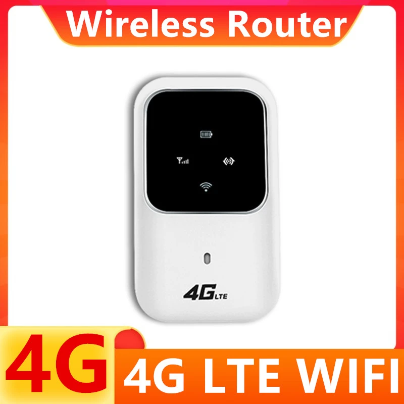Portable 4G LTE 100Mbps Wireless Router Car Mobile Network Pocket Router 2.4G Wireless Router Hotspot Unlocked Modem 4G WIFI SIM