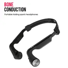 Над ухом типа TWS истинный беспроводной датчик кости Bluetooth гарнитура 5,0 водонепроницаемый костной проводимости спортивные складные наушники