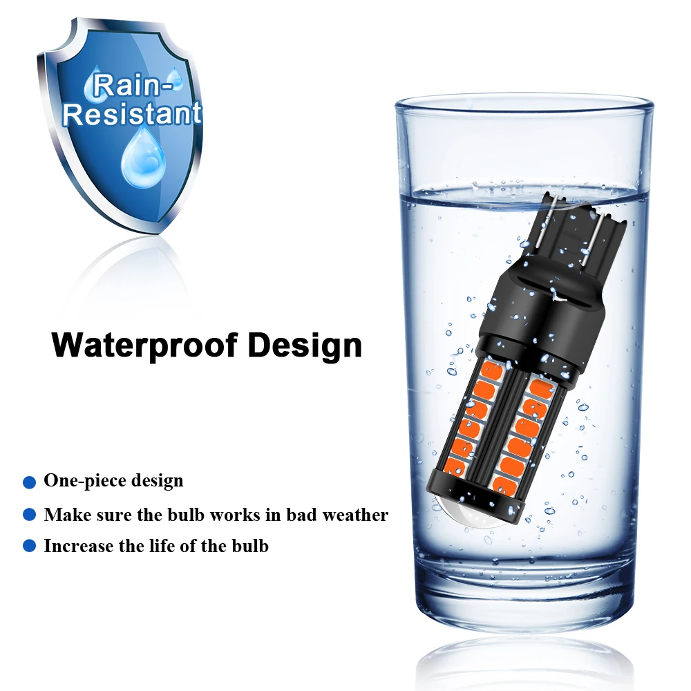Комплект из 2 предметов T20 W21/5 Вт 7443 7440 W21W 1157 bay15d 3156 3157 5630 33SMD светодиодный Canbus Error Free 12 V-24 V Автомобильный тормоз светильник фонари заднего хода лампы