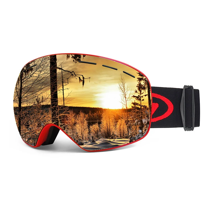 Adults Ski goggles double layers UV400 anti-fog ski glasses Winter skiing goggle 