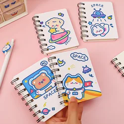 Notebook à bobine rabattable pour étudiants, Mini Notebook à feuilles mobiles 