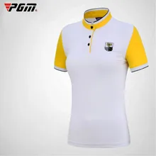 PGM Женская футболка для гольфа, женские топы с коротким рукавом, спортивная одежда, летняя футболка для гольфа, Женская дышащая футболка, футболка, приложение для гольфа