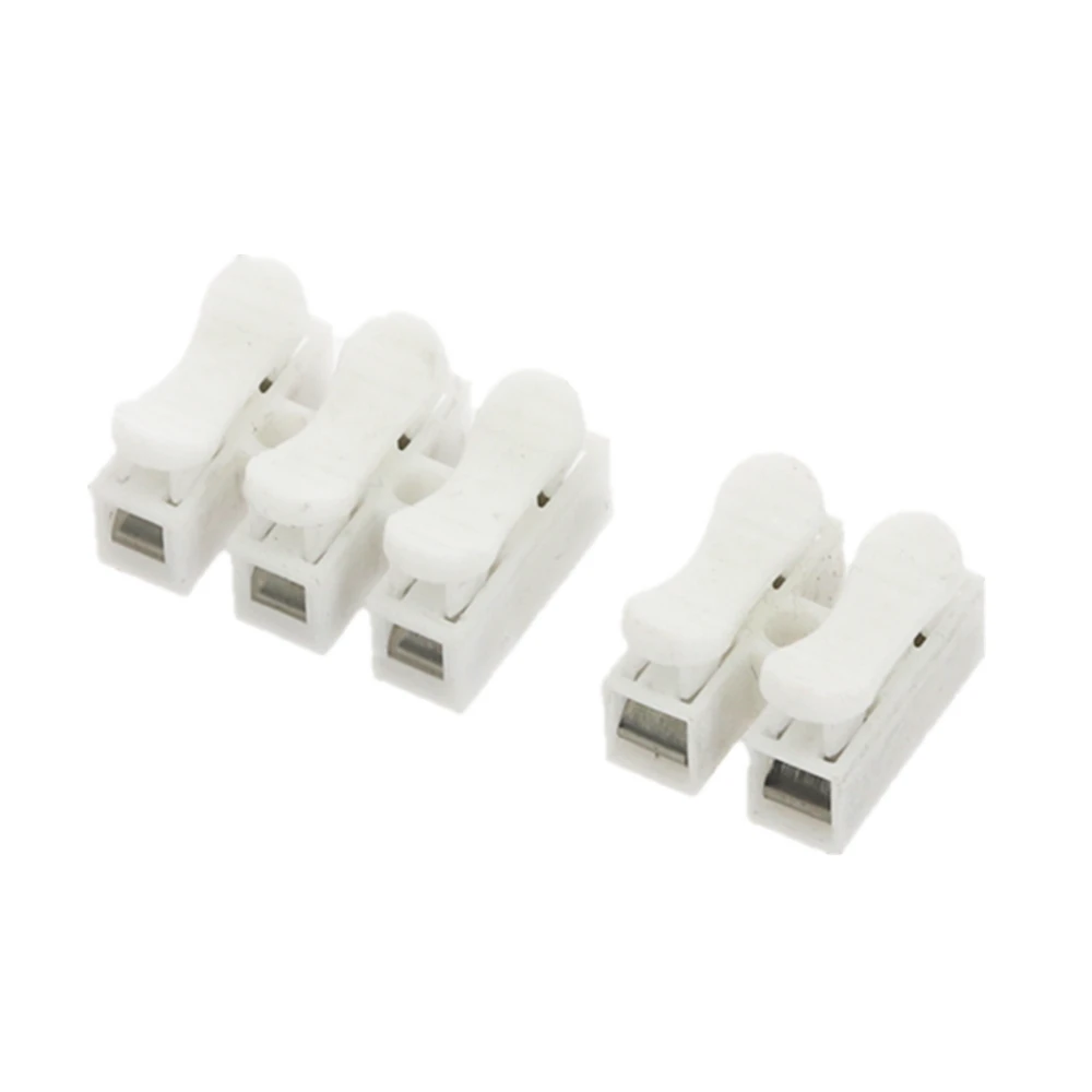 50Pcs CH-2 Spring Quick Wire Connector Cable Clamp Terminal Block Connector RY 50Pcs CH-2 Spring Quick Wire Connector Cable Clamp Terminal Block Connector RY