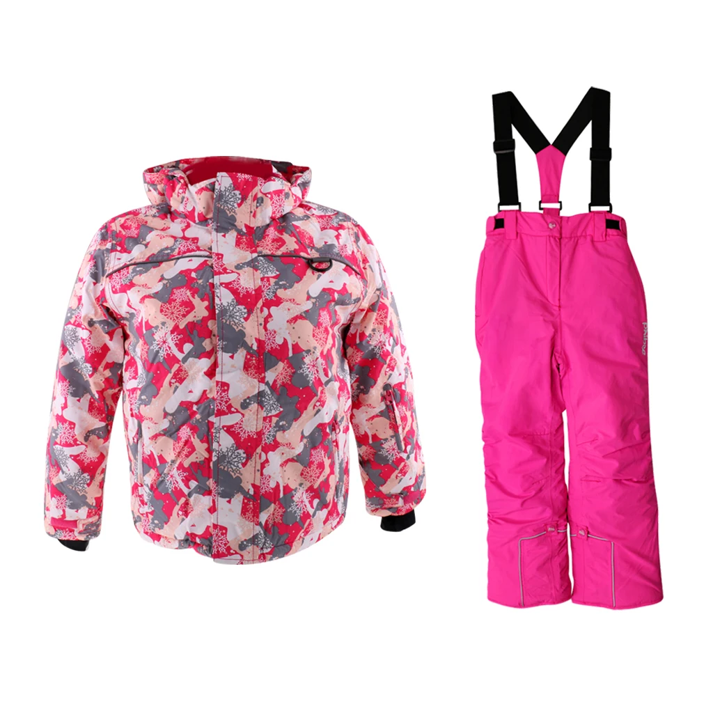 

Unisex Kids Snowsuit Set Waterproof Windproof Thermal Warm Ski Jacket and SKi Pants