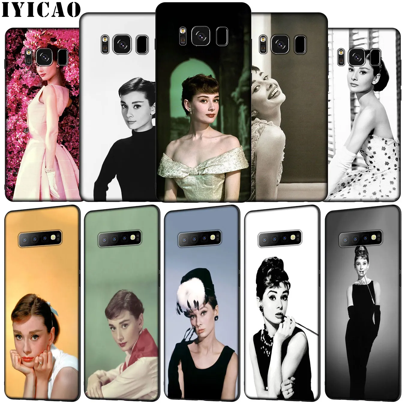 IYICAO Audrey Hepburn Soft Silicone Phone Case for Samsung Galaxy S20 Ultra S10e S9 S8 Plus S6 S7 Edge S10 Lite Cover | Мобильные