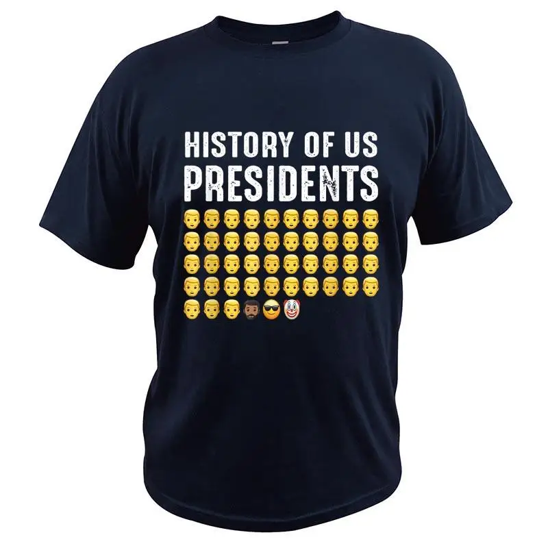 

History of US Presidents T Shirt 46th Clown President Biden T-Shirt EU Size Crew Neck Summer Tee Tops