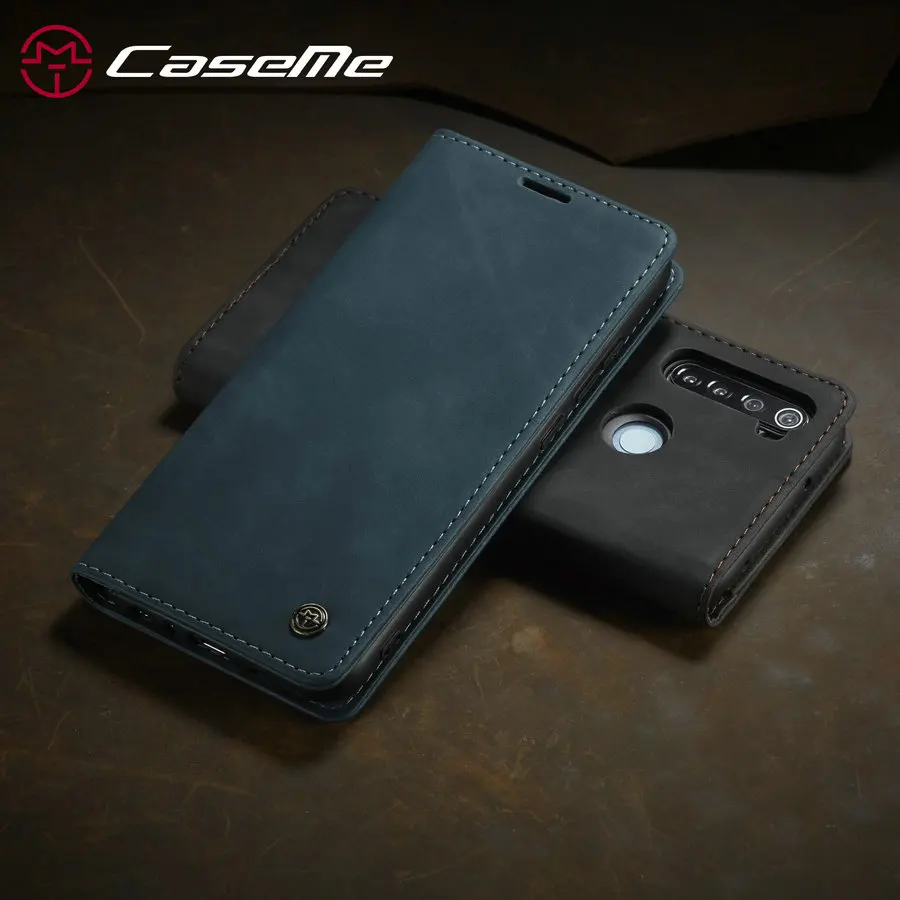 Чехол-Кошелек CaseMe для Redmi Note 8 кожаный флип-чехол с магнитной застежкой в стиле