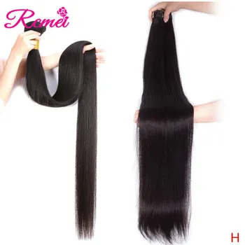 

Rcmei Brazilian Straight Human Hair Weft 1/3/4 Bundles Deal 30 32 34 36 38 40 Long Hair Weaving Natural Black Remy Hair