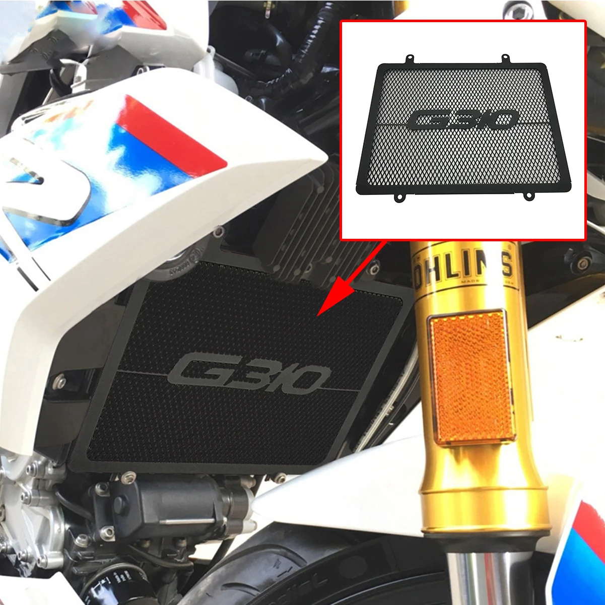 SEMSPEED мотоцикл из нержавеющей стали для BMW G310R G310GS 2016 2019 2020 решетка радиатора Гриль