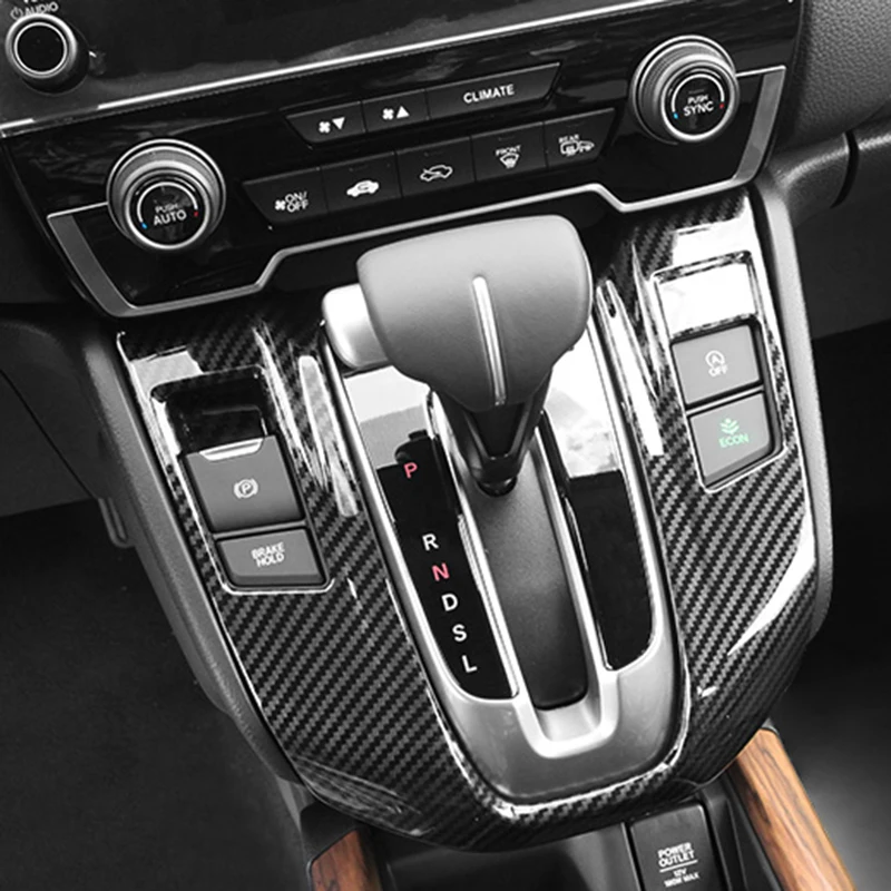 Для Honda CRV CR-V- ABS карбоновое волокно стиль Шестерня внутренняя панель литые накладки аксессуары для стайлинга автомобилей