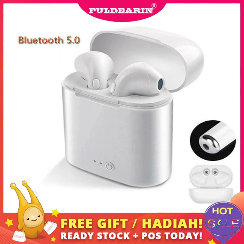 

I7S TWS Bluetooth Wireless Earphones Headsets with Microphone for All Mobile for Apple IOS Samsung Huawei