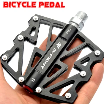 

S-FIGHT Fahrrad Pedale Fahrrad Pedale 9/16 Zoll Spindel Universal Radfahren Pedale Aluminium Legierung Licht Bike Pedale