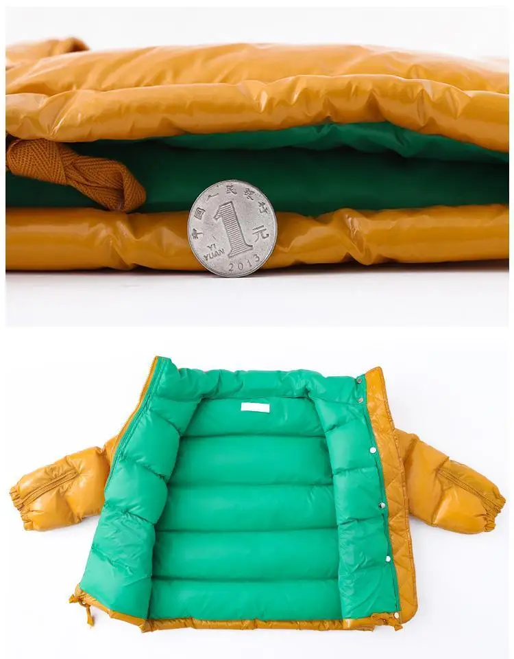 Хлопковое пальто для маленьких девочек Новинка года; плотная короткая хлопковая одежда для больших детей с рисунком хлеба; Иностранная одежда зимнее пальто для малышей Детская одежда