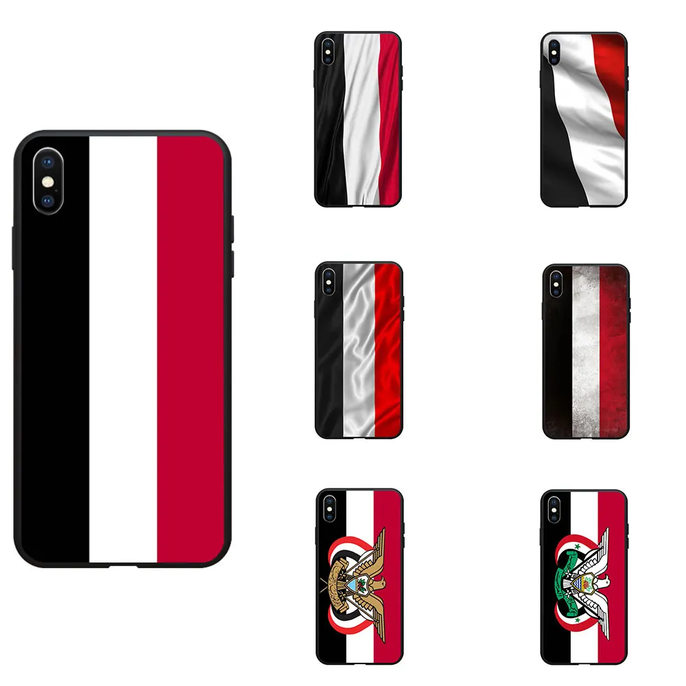 

Yemen National Flag Coat Of Arms Theme Soft TPU Phone Cases Cover Image Logo For iPhone 6 7 8 S XR X Plus 11 Pro Max