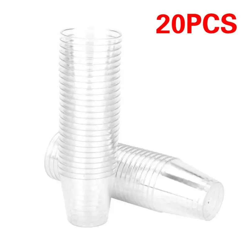 Eco-friendly Plastic Shot Glass birthday party supplies plastic cups plastic shot glasses 20pcs 30ml Disposable Shooter Cups