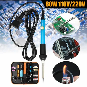 

110V/220V 60W Electric Soldering Iron Kit Adjustable Temperature Welding Tool