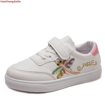 

Spring New Children Shoes Girls Sneakers Elsa Princess Kids Shoes For Girl Casual White Leather Kids Sneakers For Girls