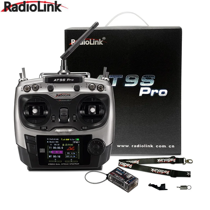 Radiolinkcontrolador de Radio a control remoto AT9S Pro TX, transmisor