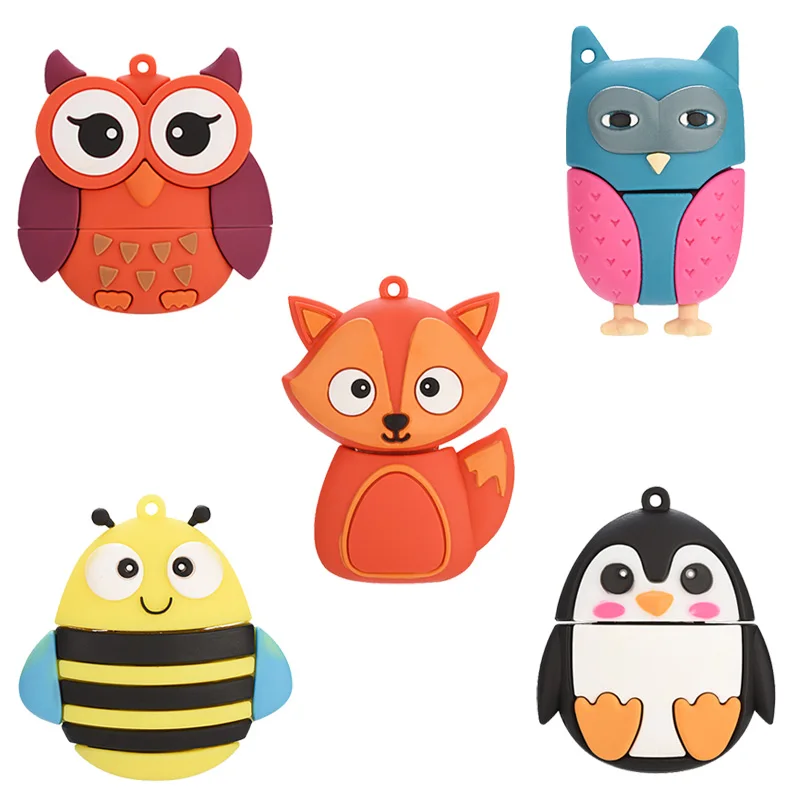 Chiavetta Usb 32G Divertente 64Gb Chiavetta Usb 4Gb 8Gb 16Gb Memory Stick Card Mini Pen Drive 128Gb Bee Fox Owl