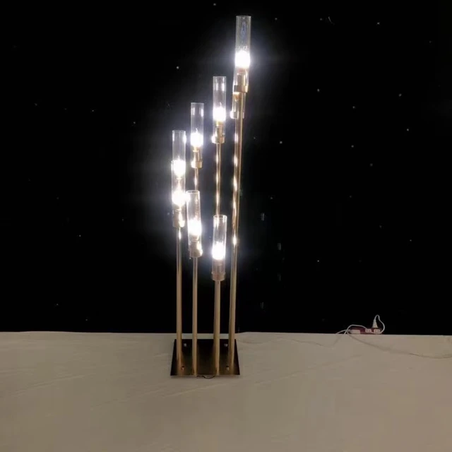 

10 шт.) Свадебные Декорации канделябр золотые подсвечники Candelabra centerpiece, конусные подсвечники, подсвечники 1073