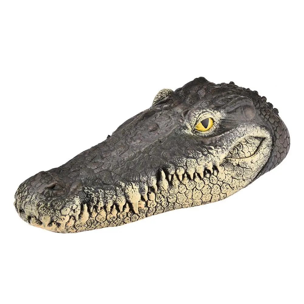 Simulation Alligator Head Decoy Pond Float Doll Garden Crocodile Head Floating Pond Ornament Drives Ducks For Pool,Pond,Garden