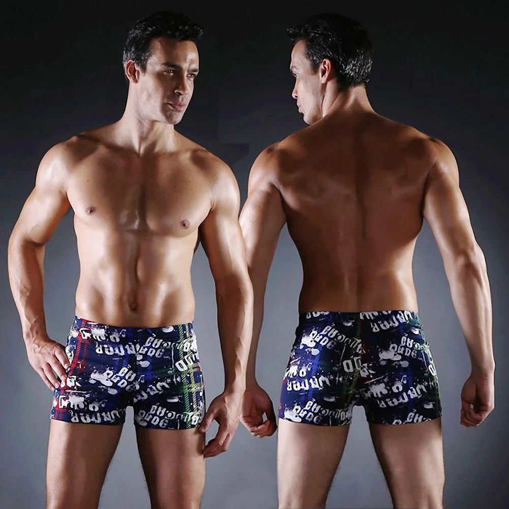 Swimming Trunks Men's Hot Springs Swimming Trunks Beach Swimsuit Men's Printed Swimming Trunks Beach Vacation Trunks