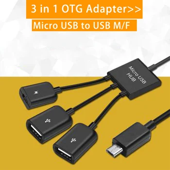 

3 In 1 Micro USB OTG Cable Data Transfer Micro USB Male To Female Adapter Game Mouse Keyboard Adapter Cable for Samsung Huawei