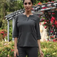 Новая женская медицинская Униформа Doctor хирургическая весна/лето средние рукава наборы скрабов медсестры униформа салон красоты Рабочая одежда