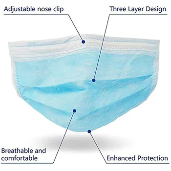 

Wholesale Non-Woven Disposable Protective Face Masks Four Layers Anti-Dust Antibacterial PM2.5 Earloops Masks Nose Mouth Sealed