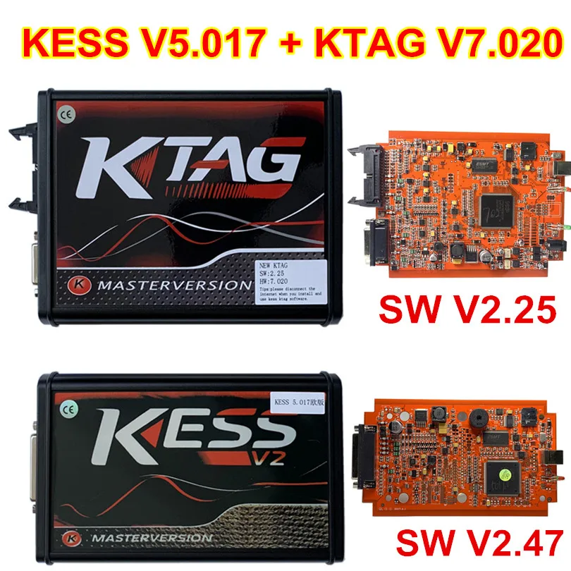 KESS Ktag K TAG V7.020 KESS V2 V5.017 SW V2.25 v2.47 2,47 мастер ECU чип Тюнинг инструмент K-TAG 7,020 онлайн лучше KTAG V7.003