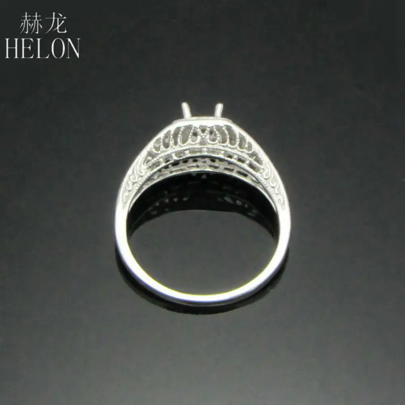 HELON, 5 мм, круглая огранка, Стерлинговое Серебро, 925, Винтаж, обручение, гравировка, полукрепление, кольцо, установка, потрясающие, необычные, Женские Ювелирные изделия