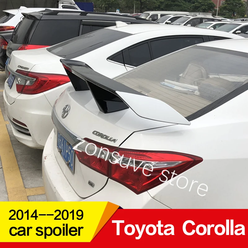 Использовать для toyota corolla спойлер 15 16 17 18 19 лет ABS пластик Материал заднее декоративное крыло EX стиль GT Спортивные Аксессуары