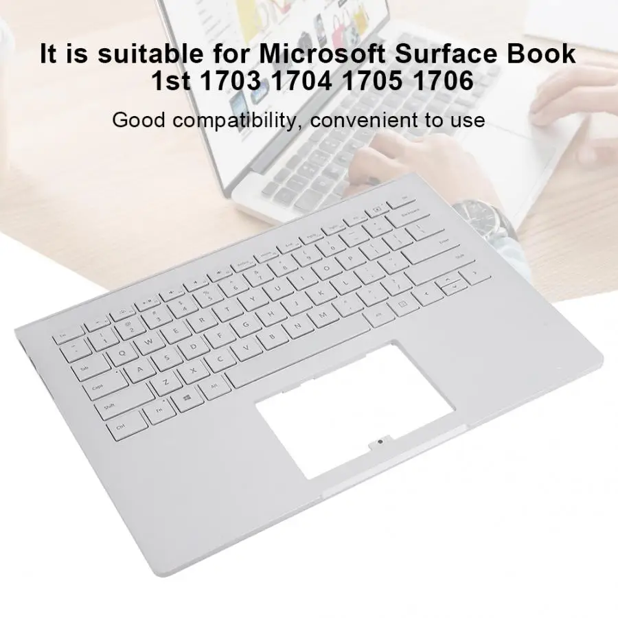 Сменный серебристый чехол-клавиатура для microsoft Surface Book 1st 1703 1704 1705 1706